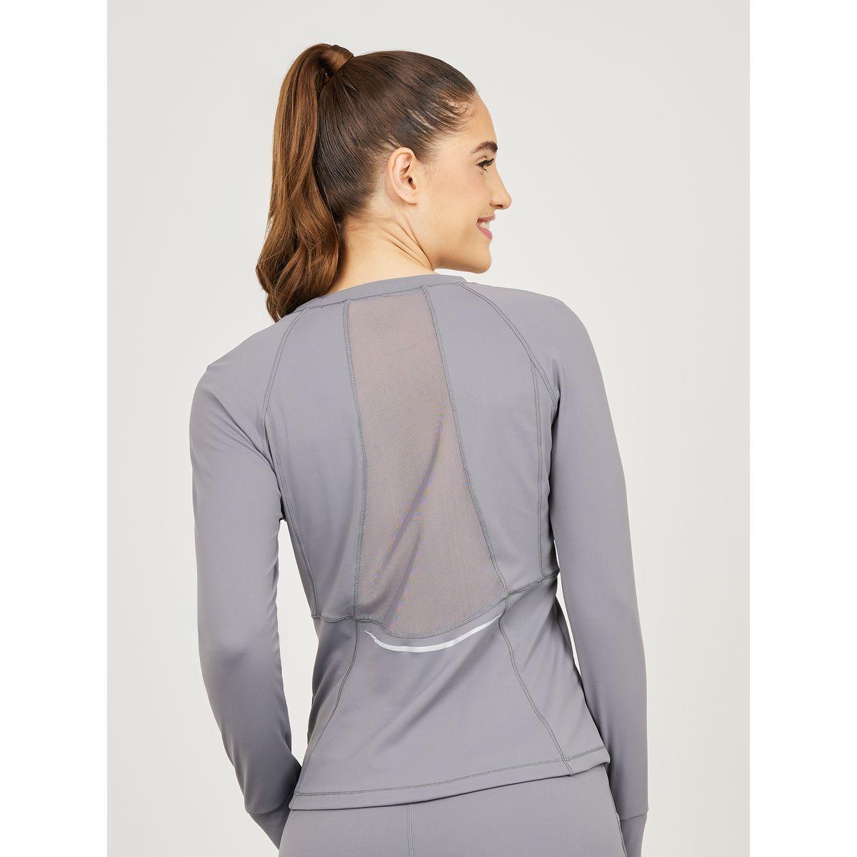 Styli Active Back Mesh Insert Seam Detail Thumbhole Top-women-clothing-sportswearandactivewear-tshirtsandvests-image-4