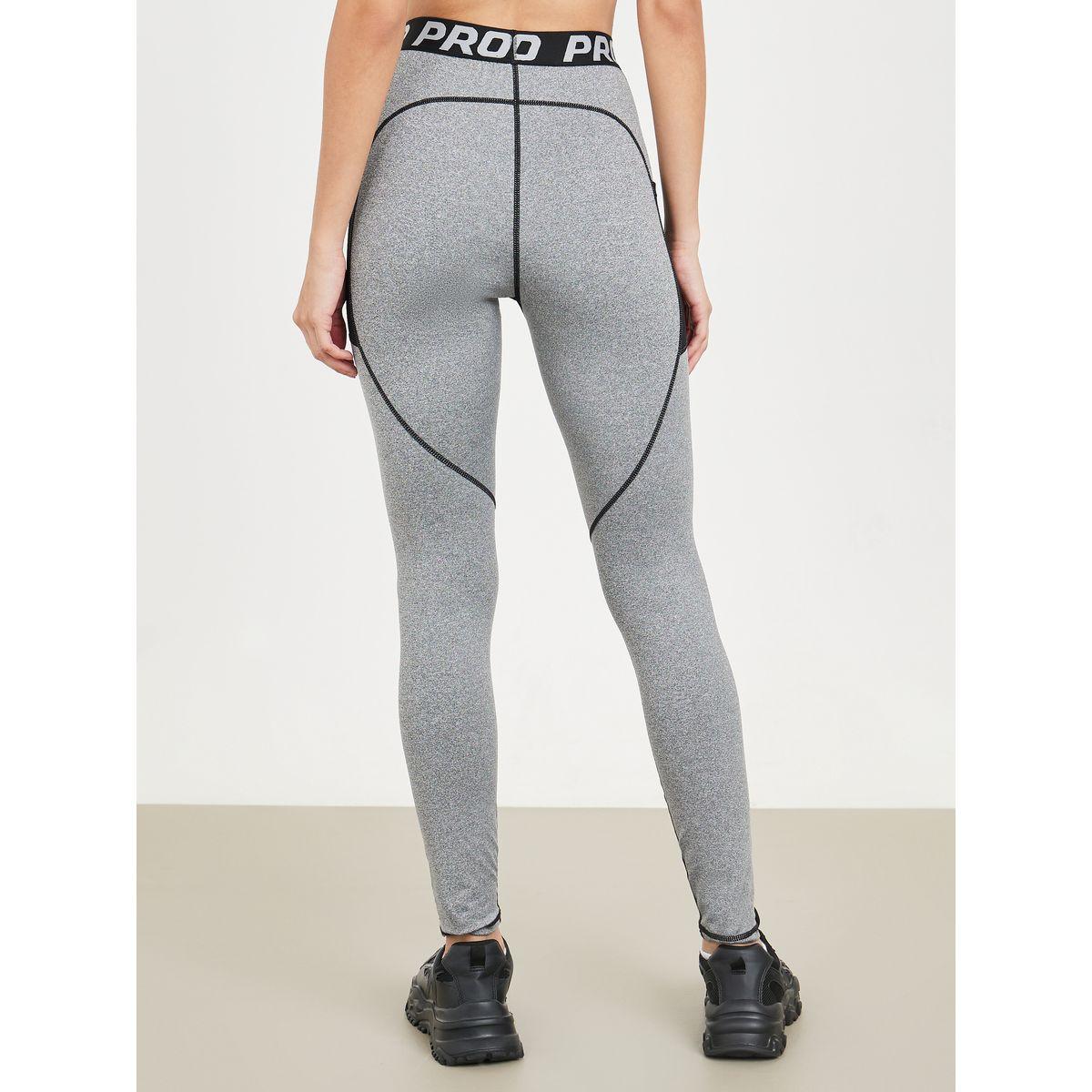 Styli Active Melange Stitch and Mesh Pocket Detail Leggings-women-clothing-sportswearandactivewear-bottoms-image-4