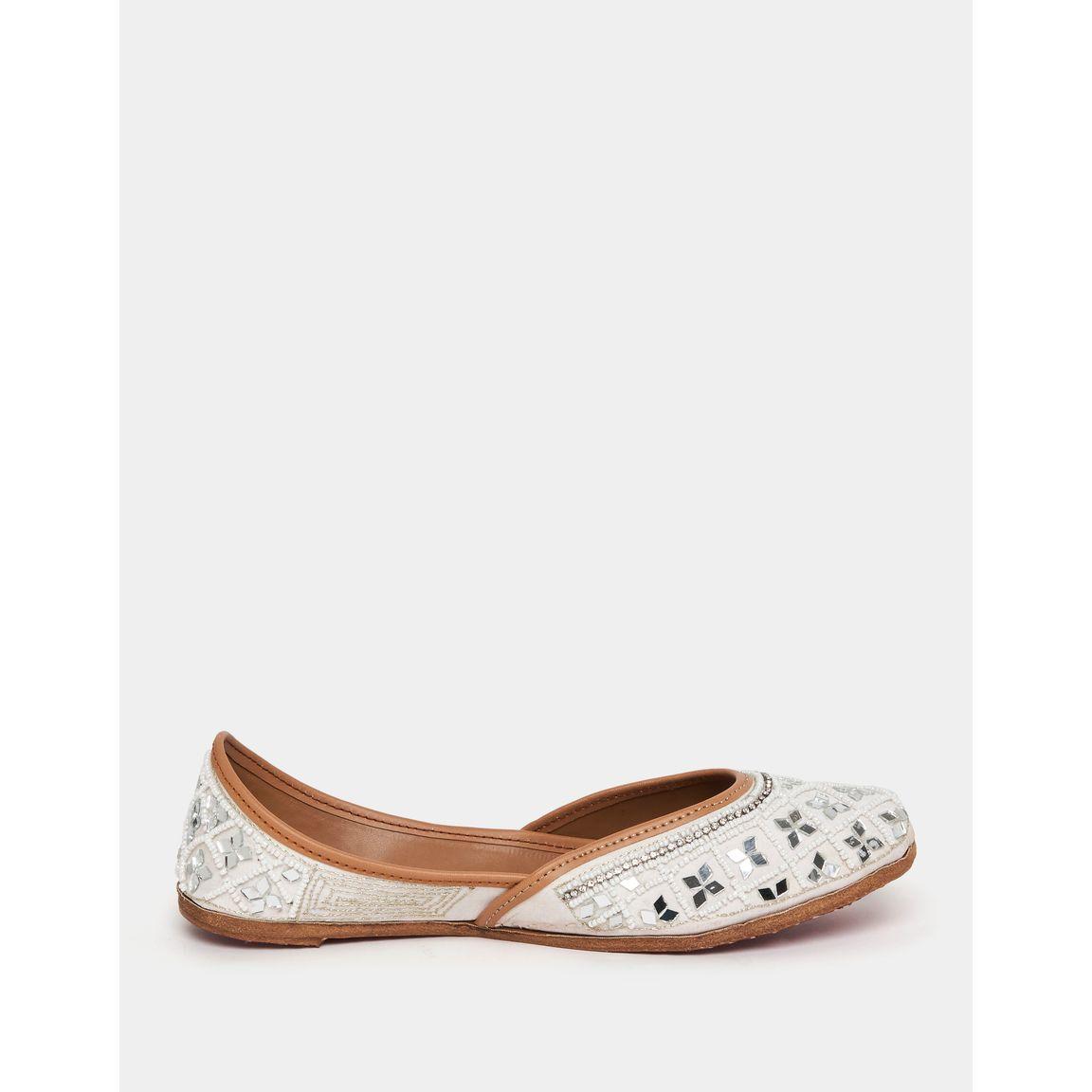 Styli Ethnic Mirrored Bead Flat Shoes-women-shoes-loafersandmoccasins-image-1