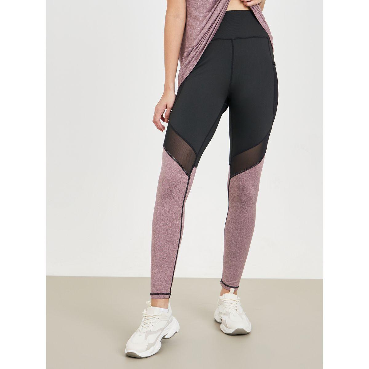ستايل أكتيف ميلانج بتفاصيل ظهر مفتوح مع قميص وشبكة بلون الكتلة-women-clothing-sportswearandactivewear-trackpantsandtracksuits-image-5
