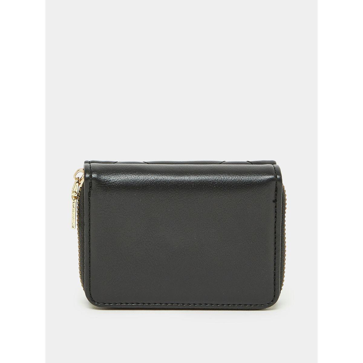 Styli Stitch Detail Bi-Fold Coin Wallet with Zip and Flap Closure-women-bagsandwallets-wallets-image-3