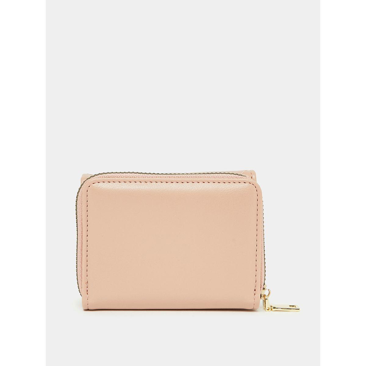 Styli Stitch Detail Bi-Fold Coin Wallet with Zip and Flap Closure-women-bagsandwallets-wallets-image-3