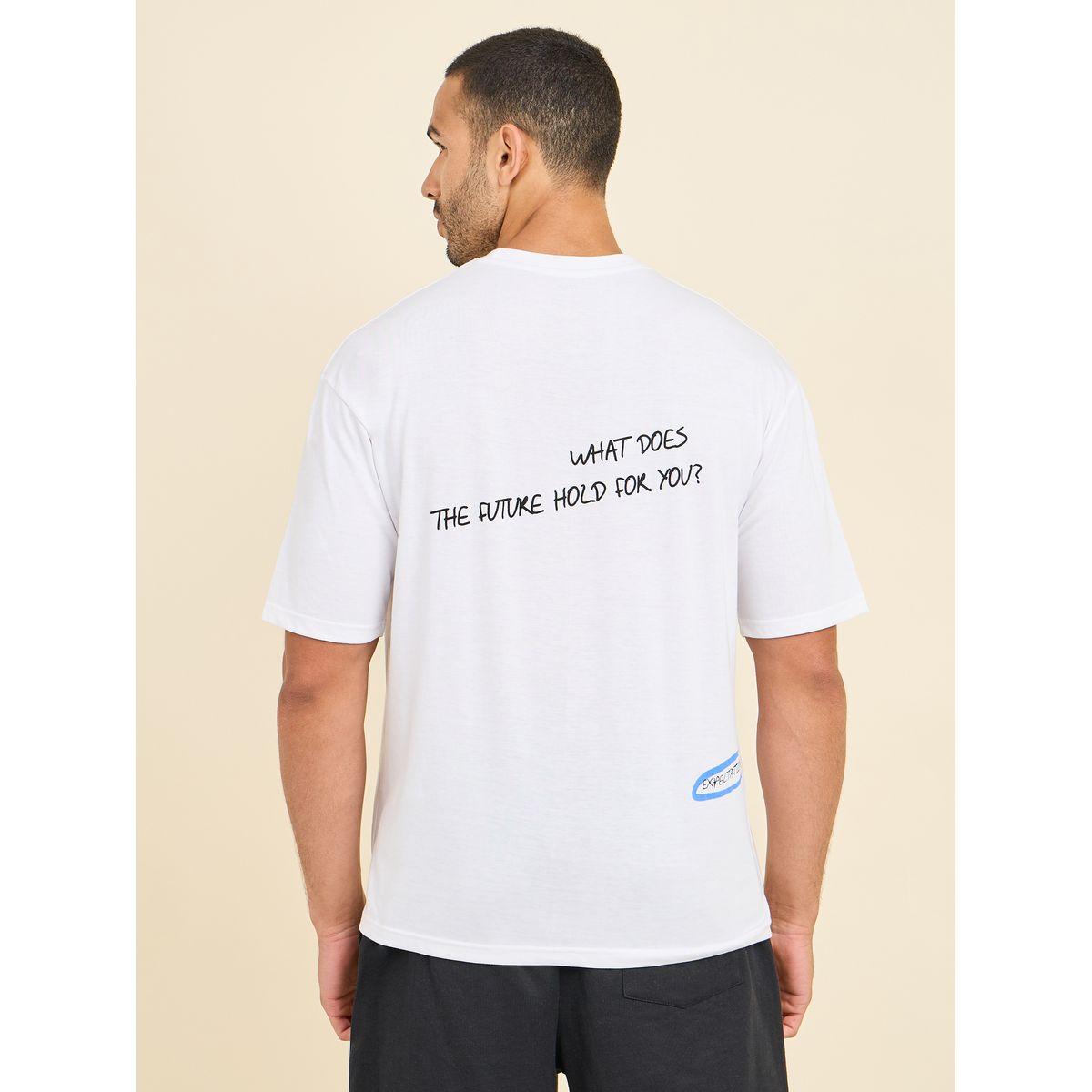 Styli Cotton Rich Oversized Minimal Front Graphic Print T-shirt-men-clothing-tshirtsandpolos-tshirts-image-4