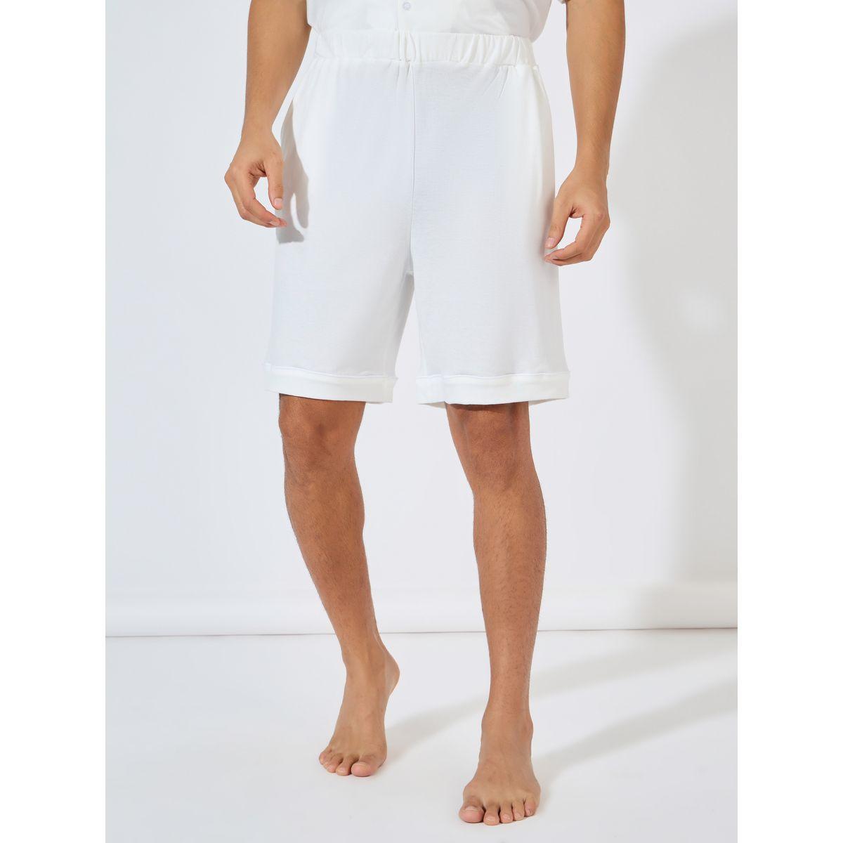 مجموعة من شورت وقميص محبوك بياقة ريزورت-men-clothing-nightwear-sets-image-5