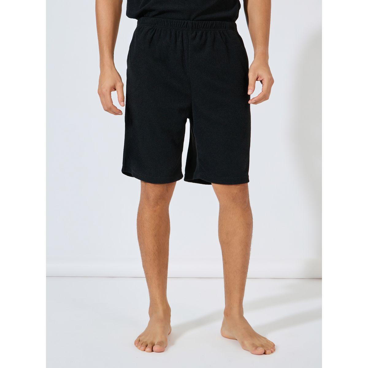 Styli Unwind Towel Knit Round Neck T-Shirt & Shorts Set-men-clothing-nightwear-sets-image-5