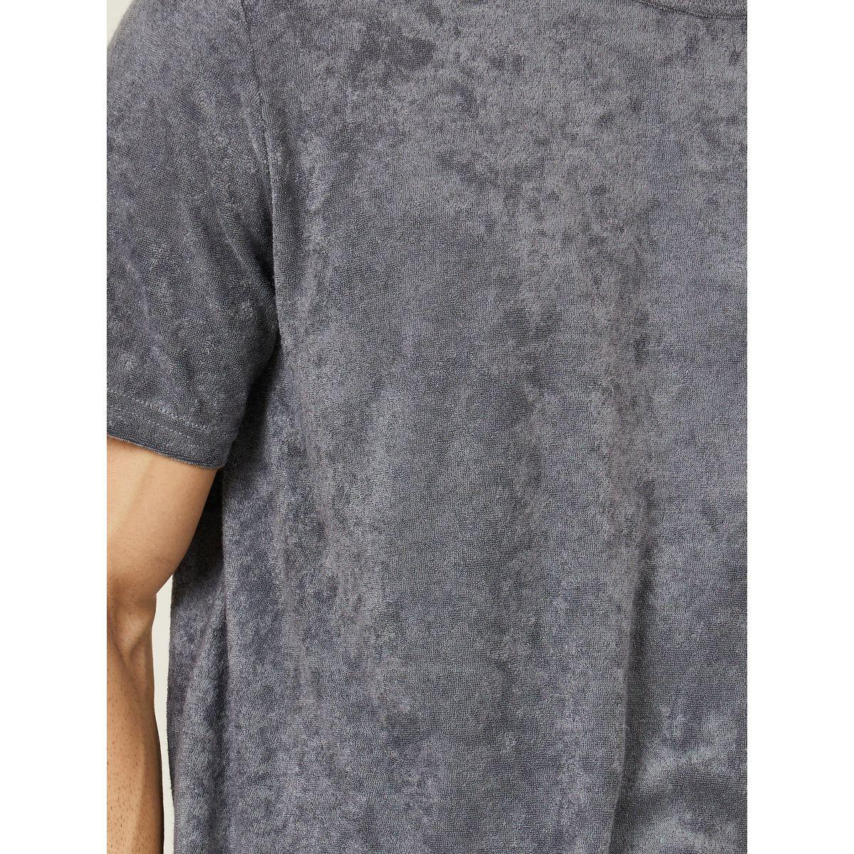 Styli Unwind Towel Knit Round Neck T-Shirt & Shorts Set-men-clothing-nightwear-sets-image-3