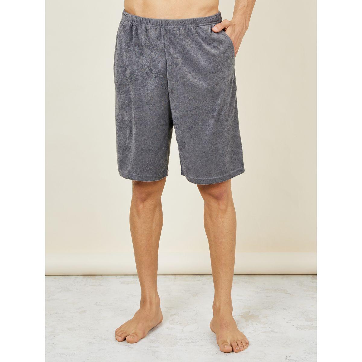 Styli Unwind Towel Knit Round Neck T-Shirt & Shorts Set-men-clothing-nightwear-sets-image-4