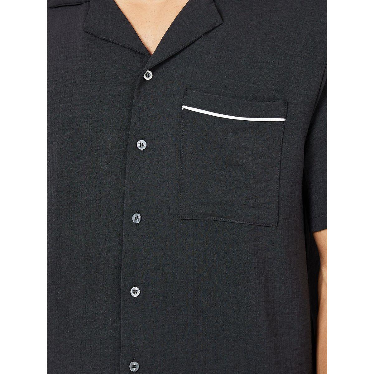 Styli Unwind Crinkled Shirt and Straight Pyjama Set-men-clothing-nightwear-sets-image-4