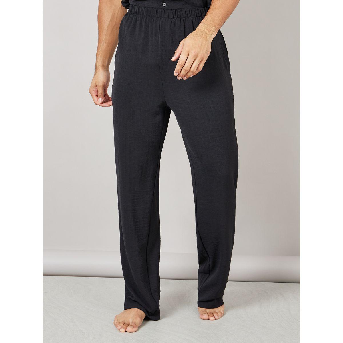 Styli Unwind Crinkled Shirt and Straight Pyjama Set-men-clothing-nightwear-sets-image-5