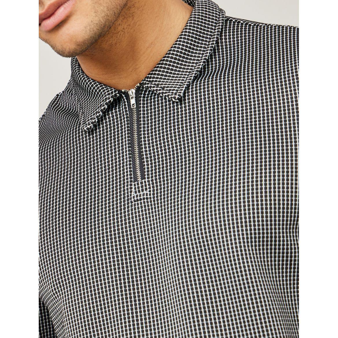 Styli Premium Two Tone Check Textured Knit Oversized Polo-men-clothing-tshirtsandpolos-polos-image-3