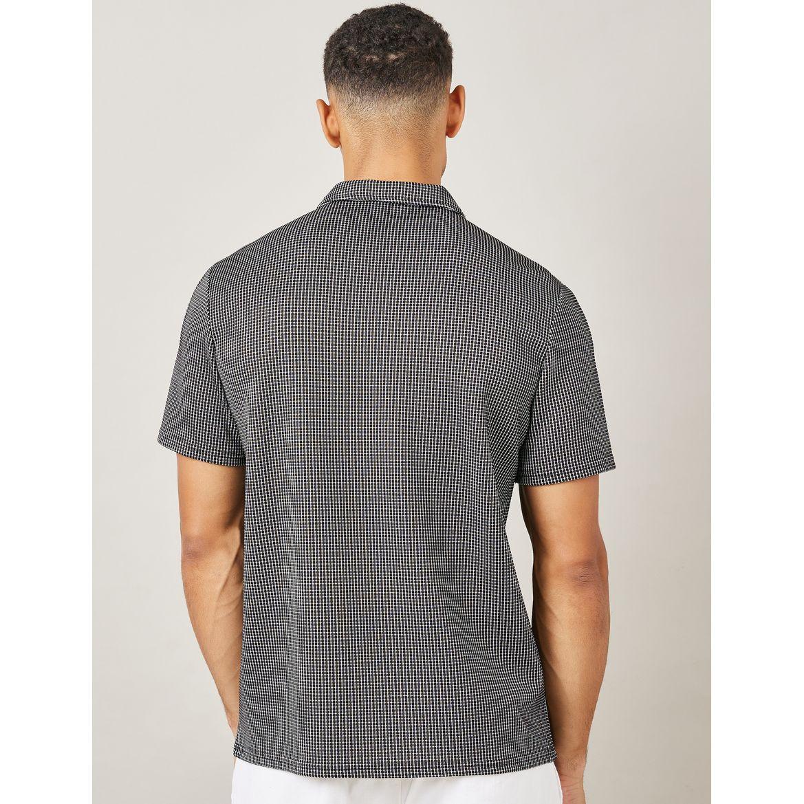 Styli Premium Two Tone Check Textured Knit Oversized Polo-men-clothing-tshirtsandpolos-polos-image-4