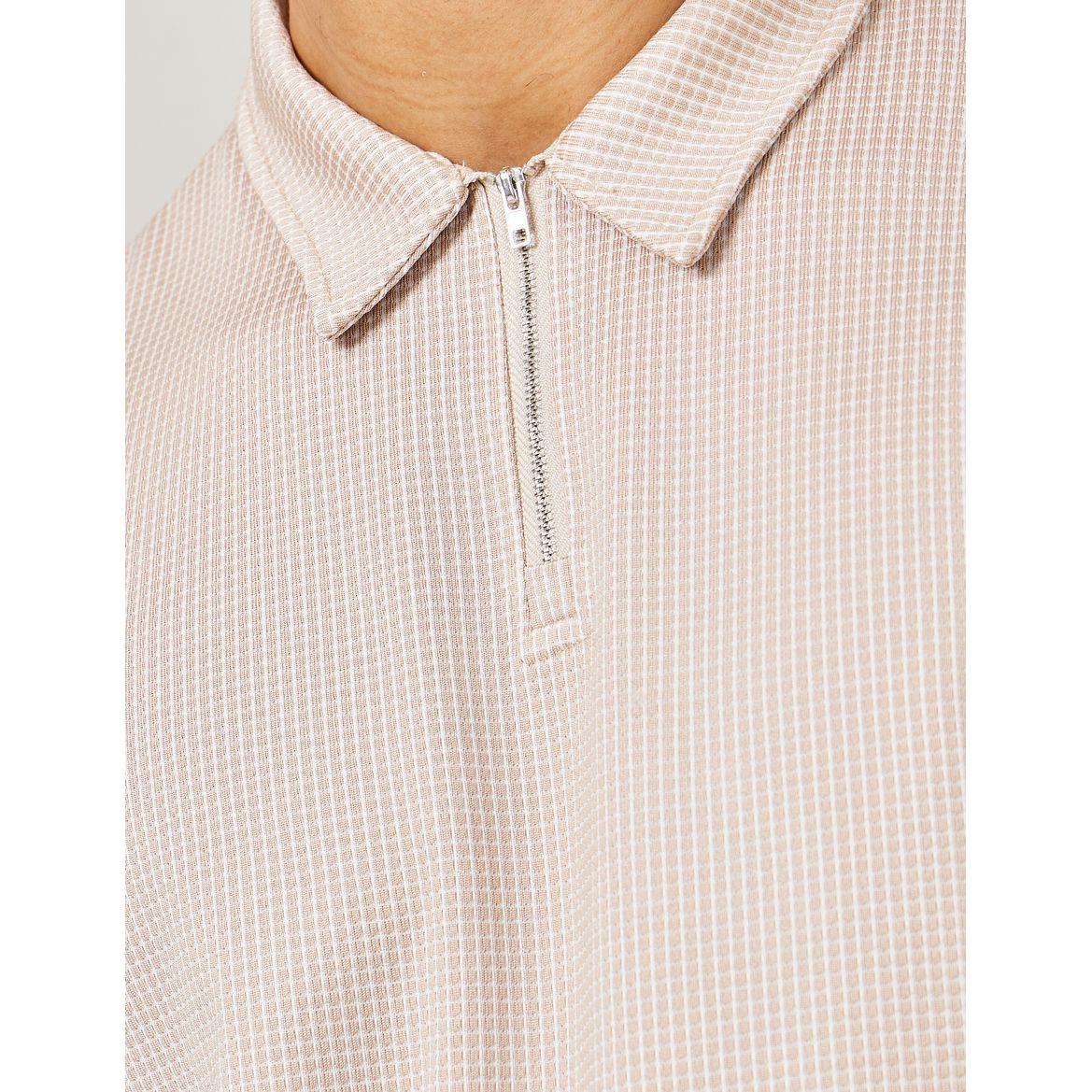 Styli Premium Two Tone Check Textured Knit Oversized Polo-men-clothing-tshirtsandpolos-polos-image-3