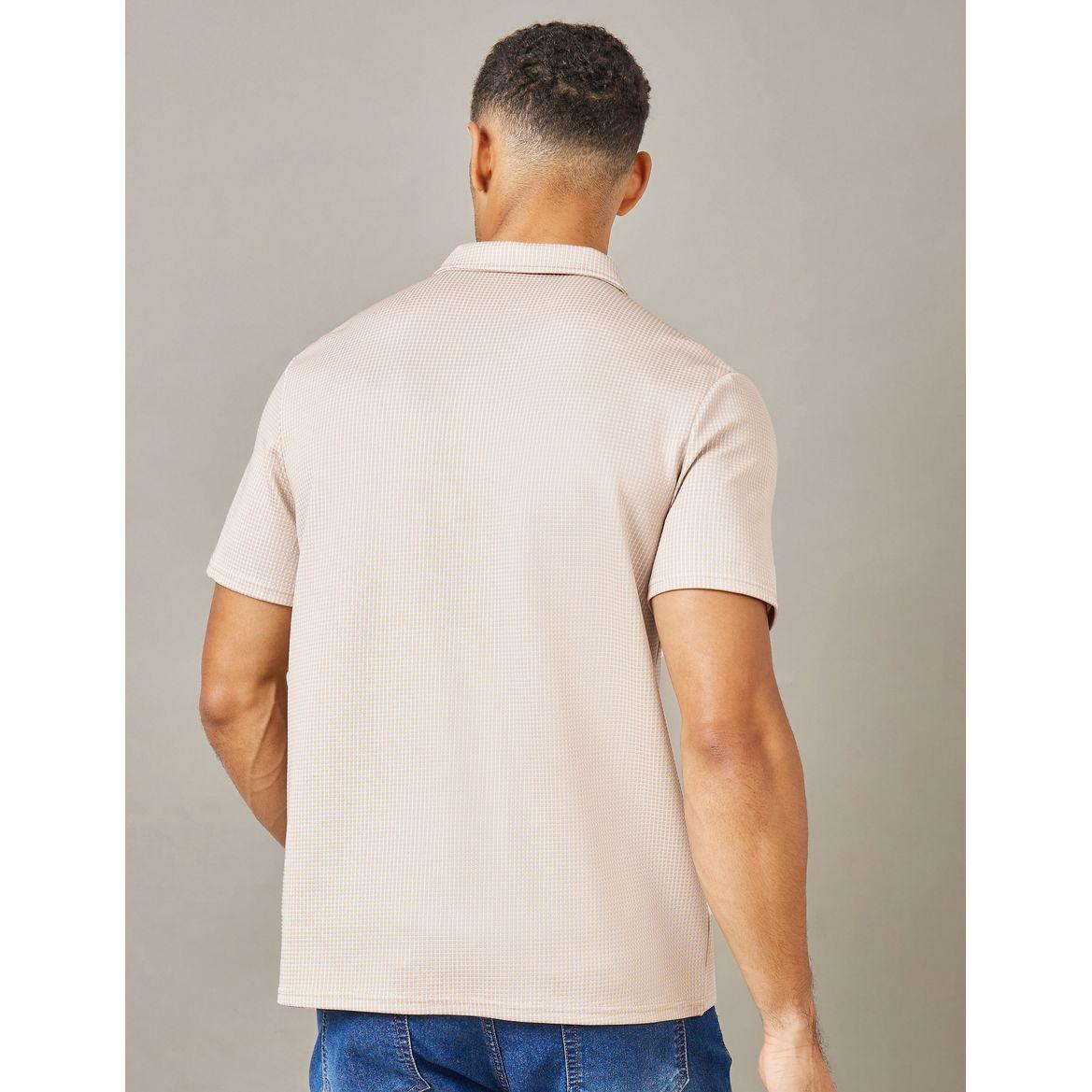 Styli Premium Two Tone Check Textured Knit Oversized Polo-men-clothing-tshirtsandpolos-polos-image-4