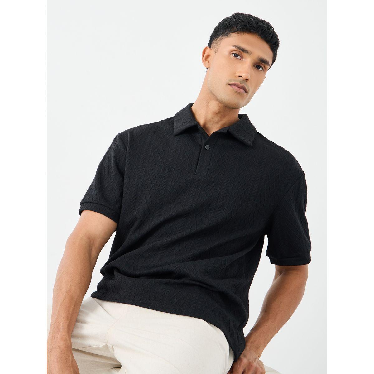 Styli Premium Cable Texture Knit Revere Collar Oversized Polo-men-clothing-tshirtsandpolos-polos-image-1