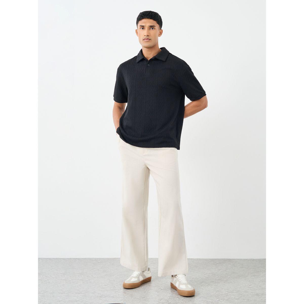 Styli Premium Cable Texture Knit Revere Collar Oversized Polo-men-clothing-tshirtsandpolos-polos-image-2
