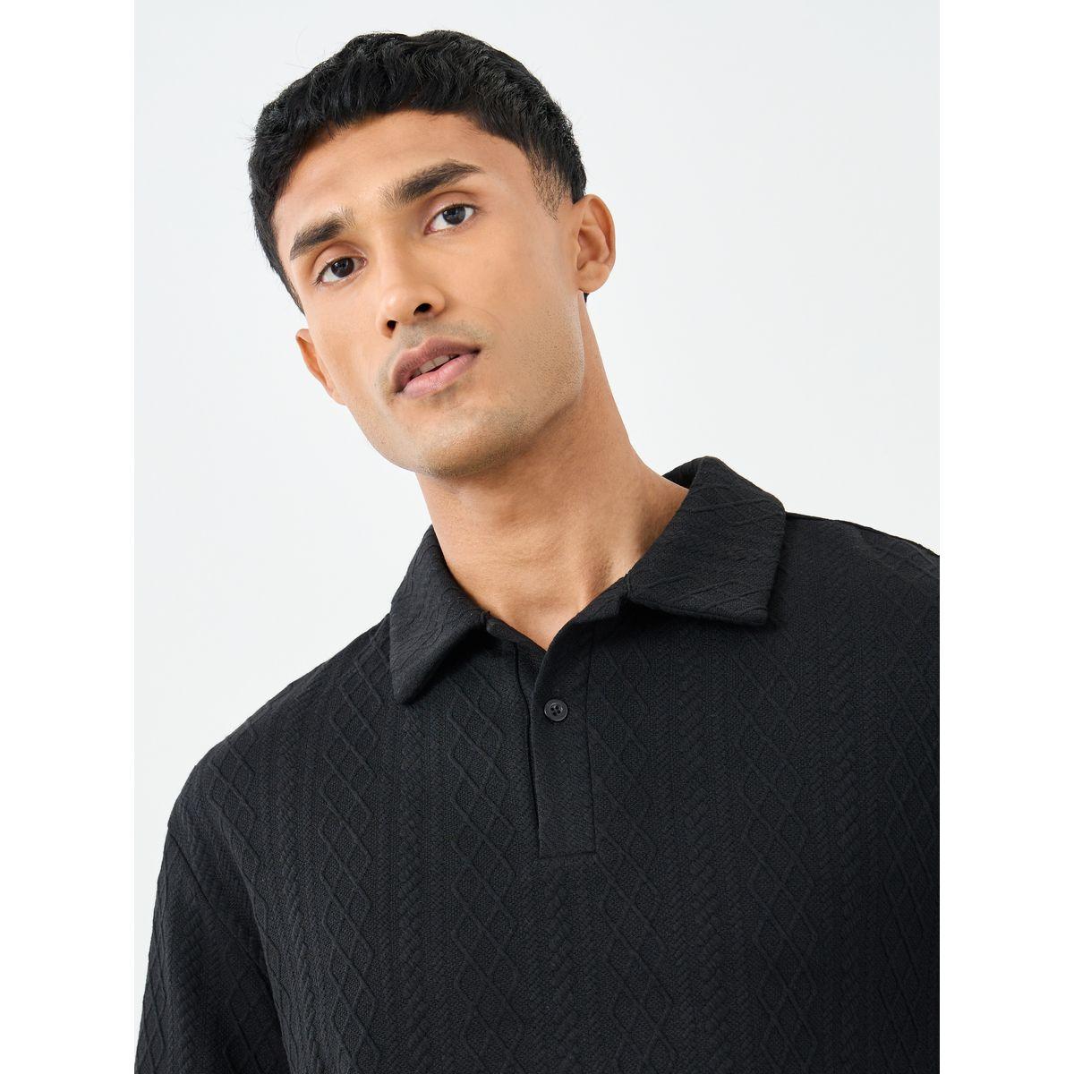 Styli Premium Cable Texture Knit Revere Collar Oversized Polo-men-clothing-tshirtsandpolos-polos-image-4