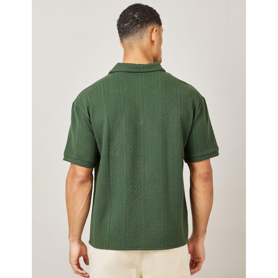 Styli Premium Cable Textured Knit Revere Collar Oversized Polo-men-clothing-tshirtsandpolos-polos-image-4