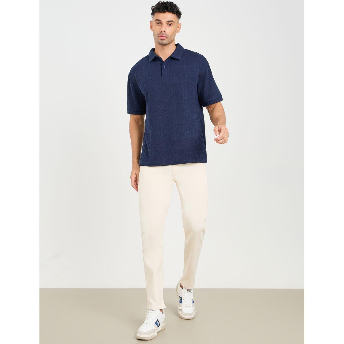 تيشيرت بولو واسع بياقة ريفير-men-clothing-tshirtsandpolos-polos-image-2