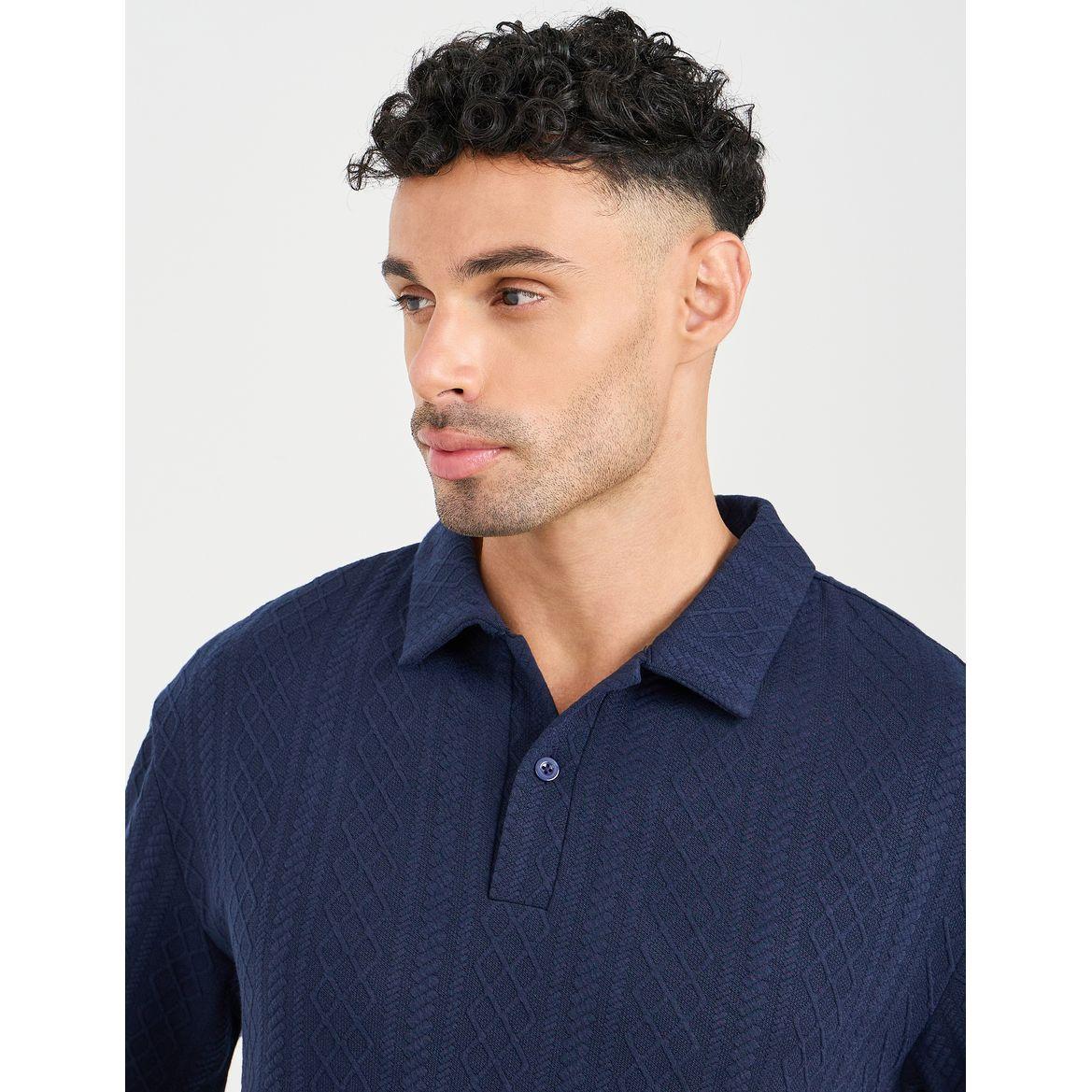 تيشيرت بولو واسع بياقة ريفير-men-clothing-tshirtsandpolos-polos-image-3