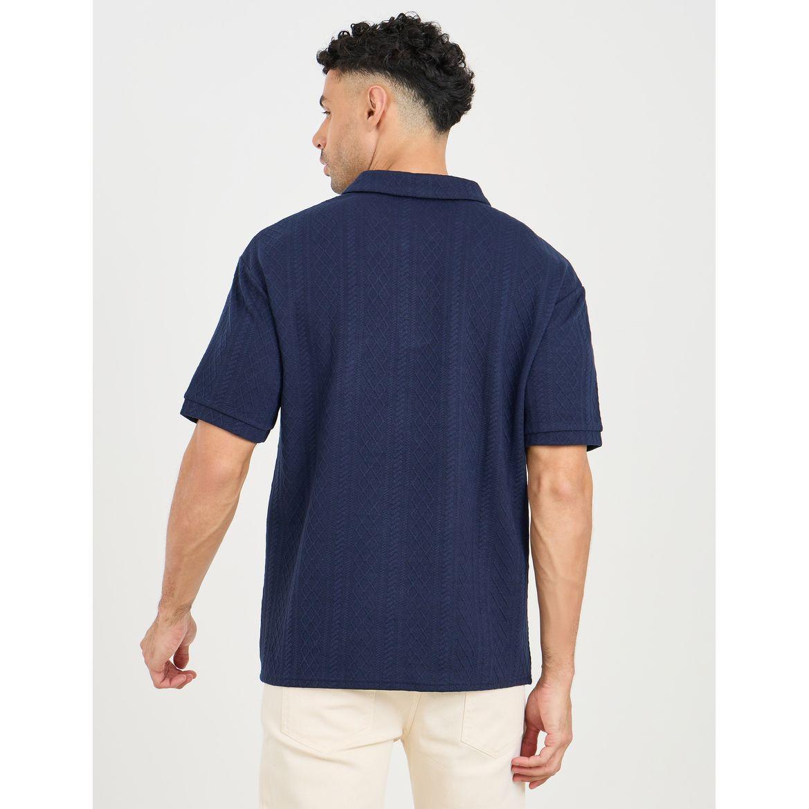 تيشيرت بولو واسع بياقة ريفير-men-clothing-tshirtsandpolos-polos-image-4