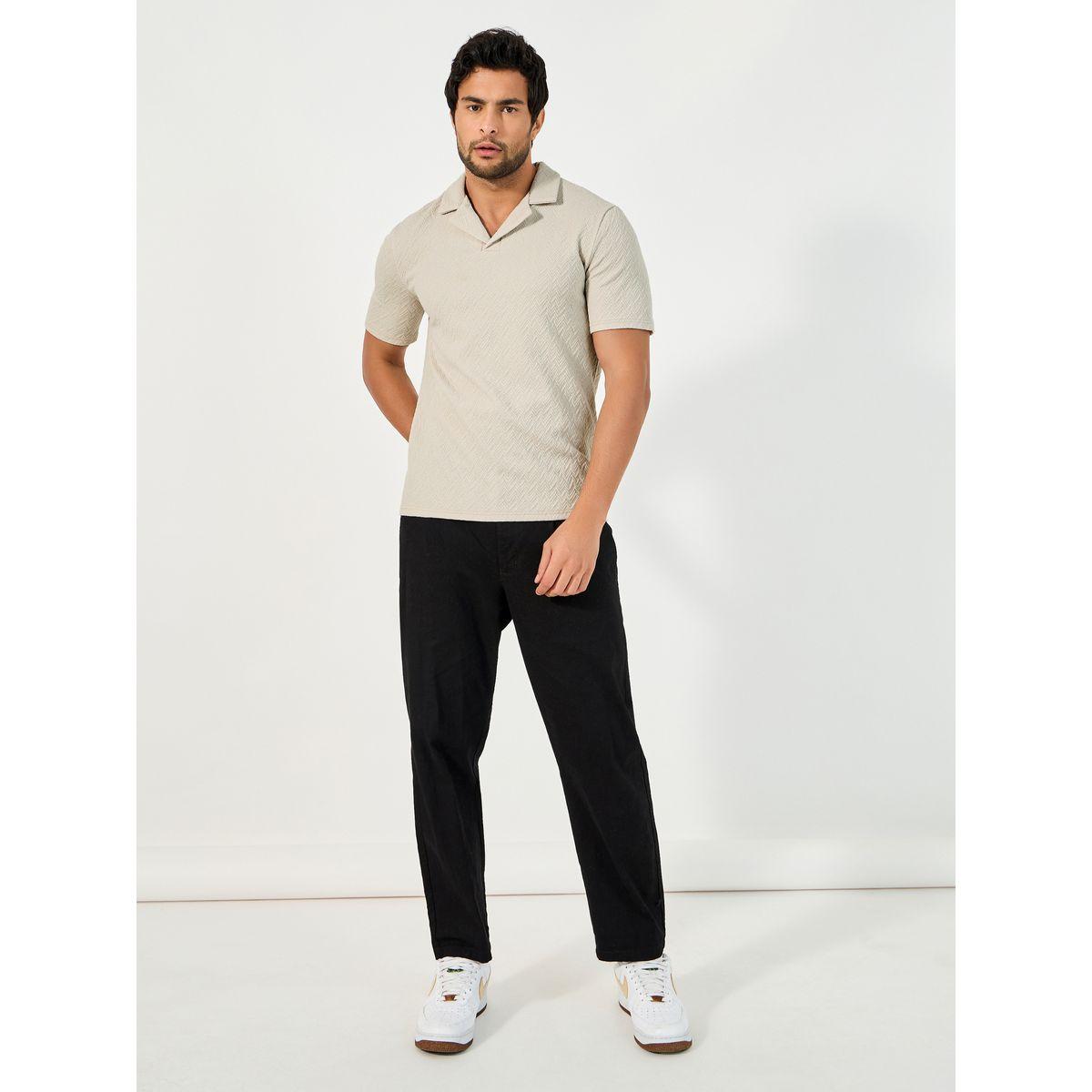 Styli Premium Chevron Textured Knit Revere Collar Relaxed Polo-men-clothing-tshirtsandpolos-polos-image-2