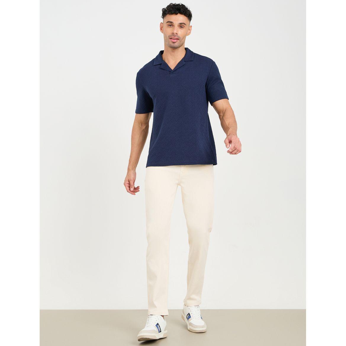 Styli Premium Chevron Textured Knit Revere Collar Relaxed Polo-men-clothing-tshirtsandpolos-polos-image-2