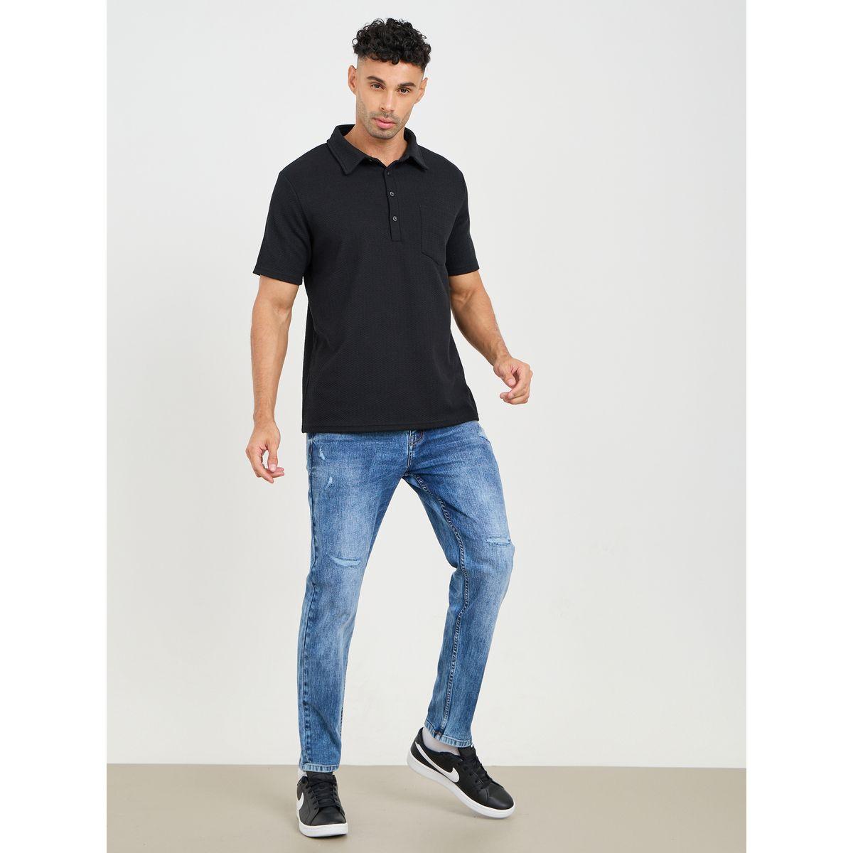 تيشيرت بولو بتفاصيل محبوكة-men-clothing-tshirtsandpolos-polos-image-2
