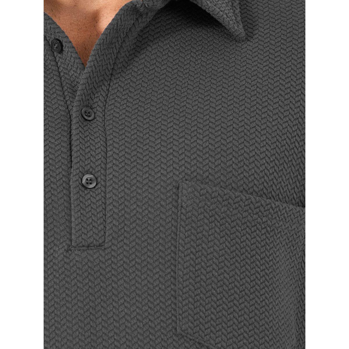 Styli Premium Chevron Textured Knit Half Placket Relaxed Polo-men-clothing-tshirtsandpolos-polos-image-3