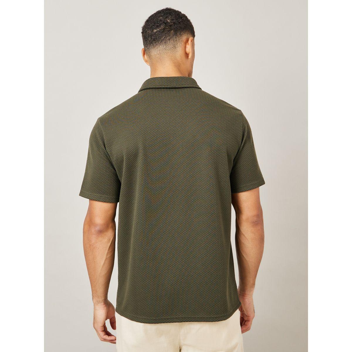 Styli Premium Chevron Textured Knit Half Placket Relaxed Polo-men-clothing-tshirtsandpolos-polos-image-5