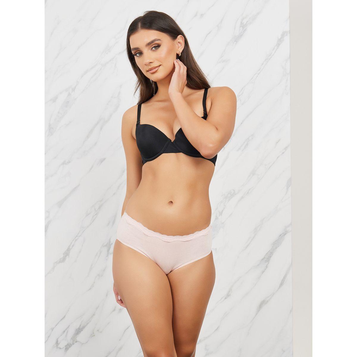 Styli Pack of 3 - Solid Lace Trim Short-women-clothing-lingerie-panties-image-2
