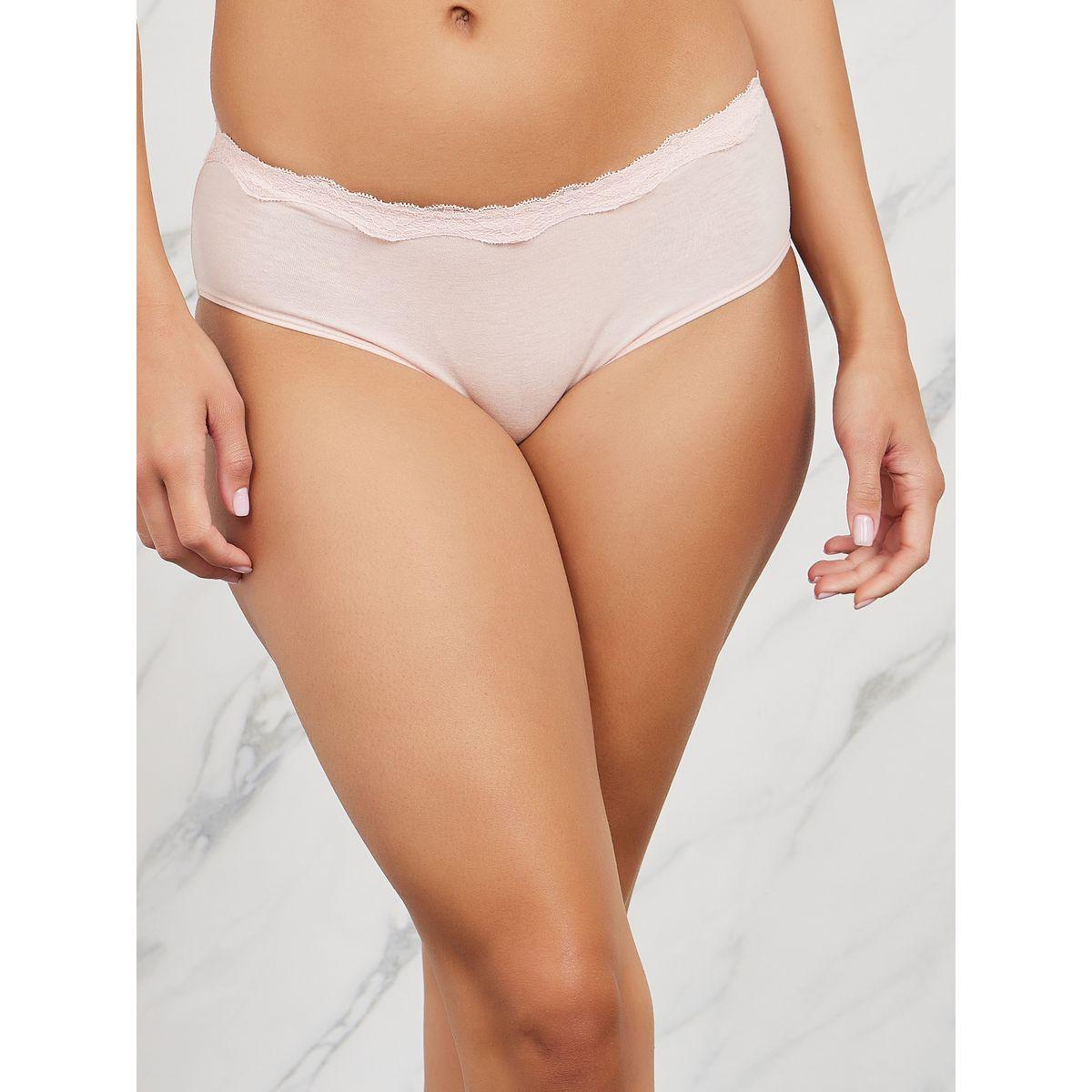 Styli Pack of 3 - Solid Lace Trim Short-women-clothing-lingerie-panties-image-3