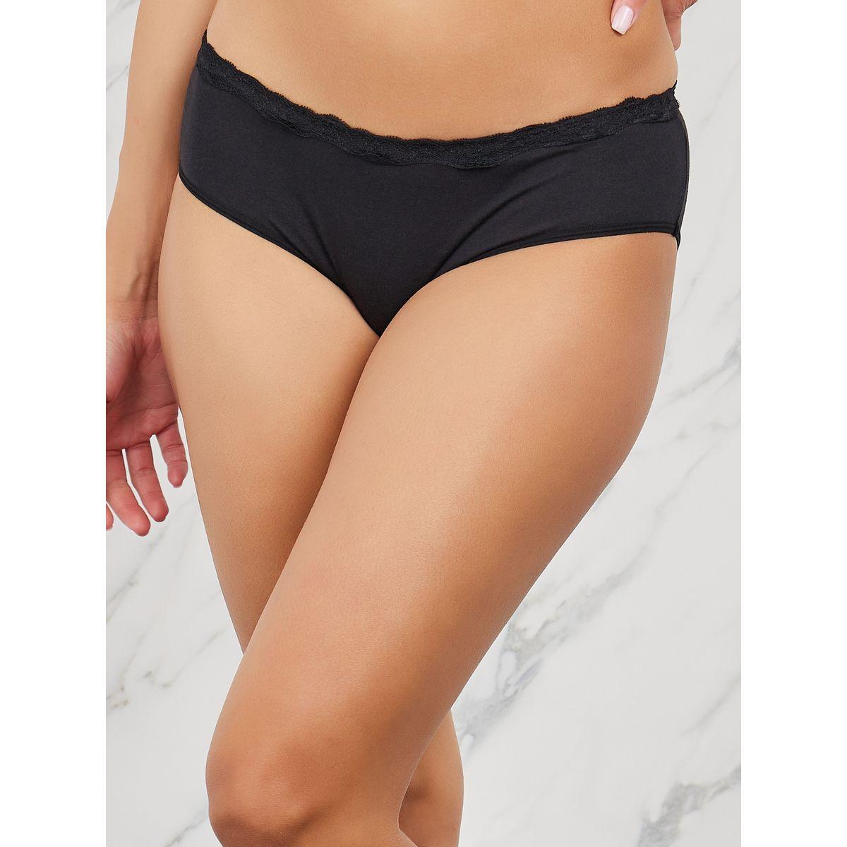 Styli Pack of 3 - Solid Lace Trim Short-women-clothing-lingerie-panties-image-6