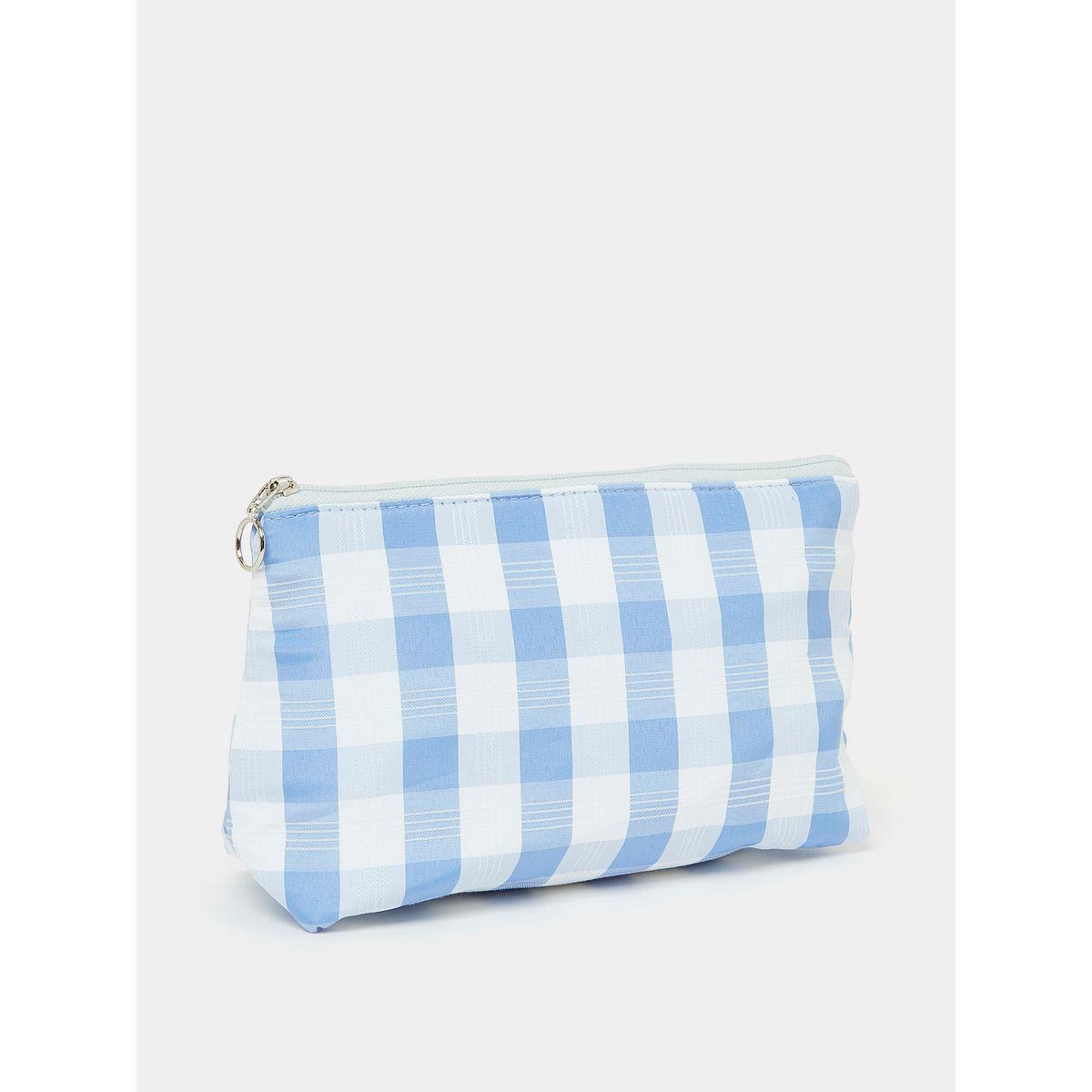 Styli Checked Zip Closure Washbag-travel-accessories-image-1