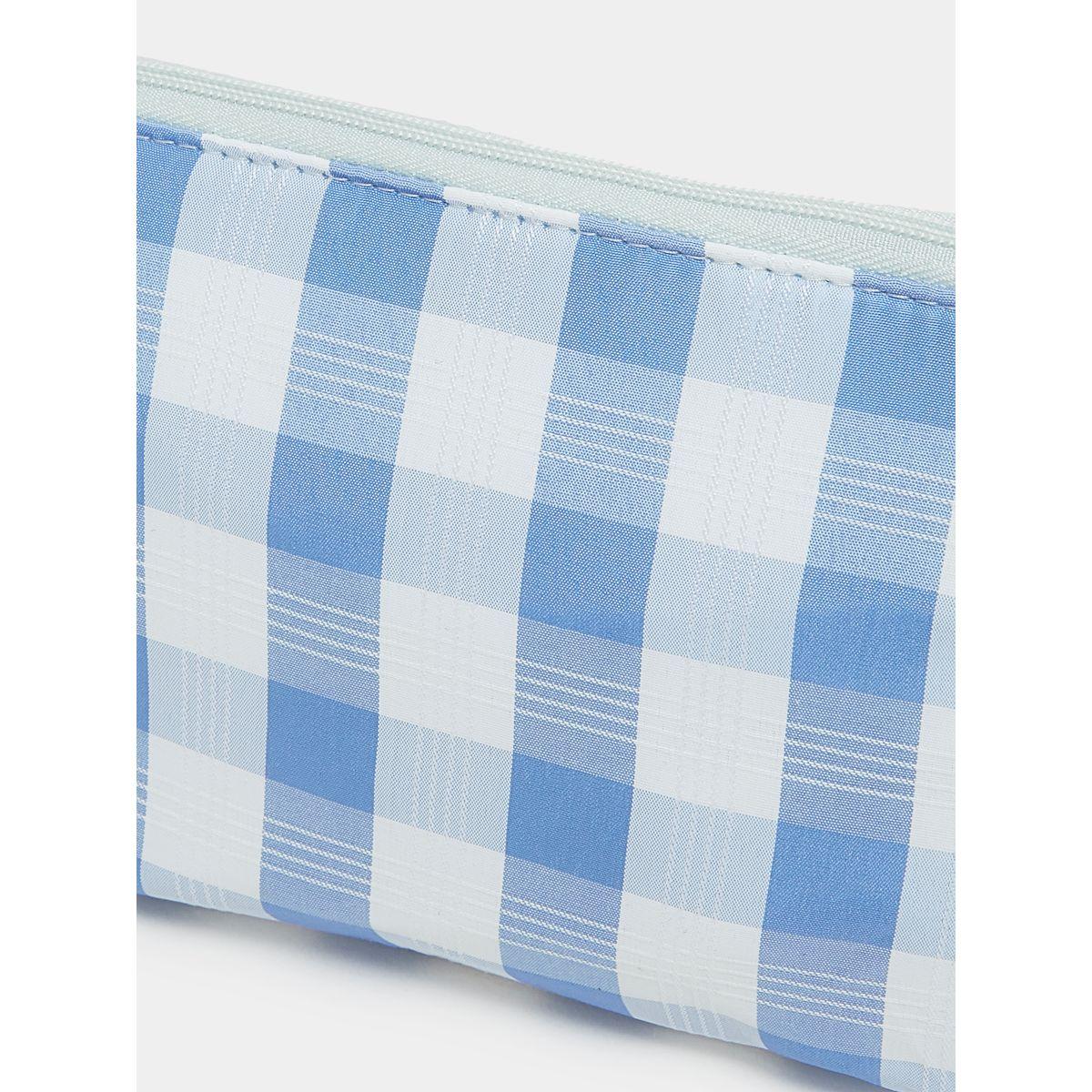 Styli Checked Zip Closure Washbag-travel-accessories-image-2