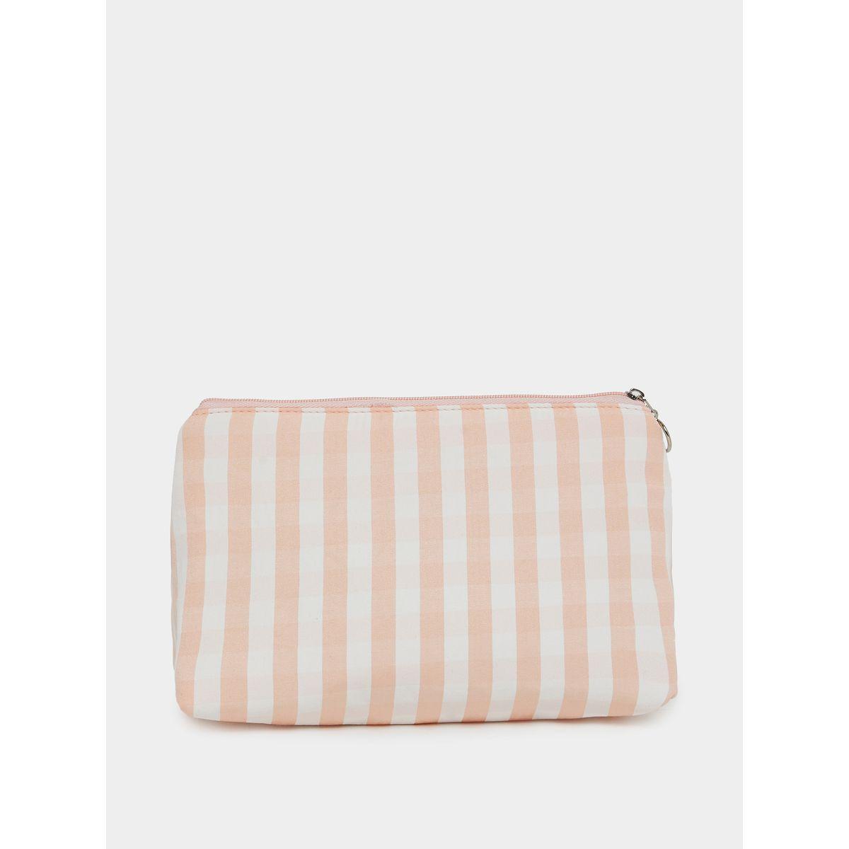 Styli Checked Zip Closure Washbag-travel-accessories-image-2