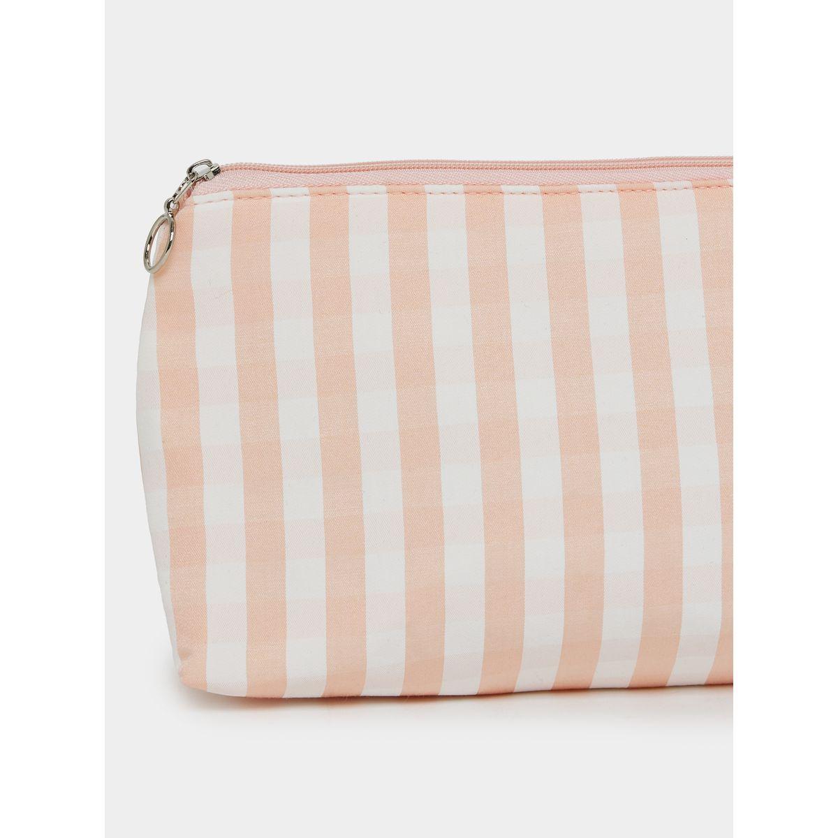 Styli Checked Zip Closure Washbag-travel-accessories-image-3