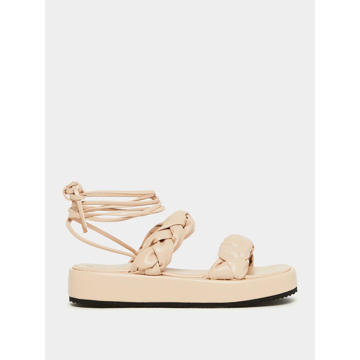 Styli Braided Double Strap Gladiator Platform Sandal-women-shoes-sandals-flats-image-2