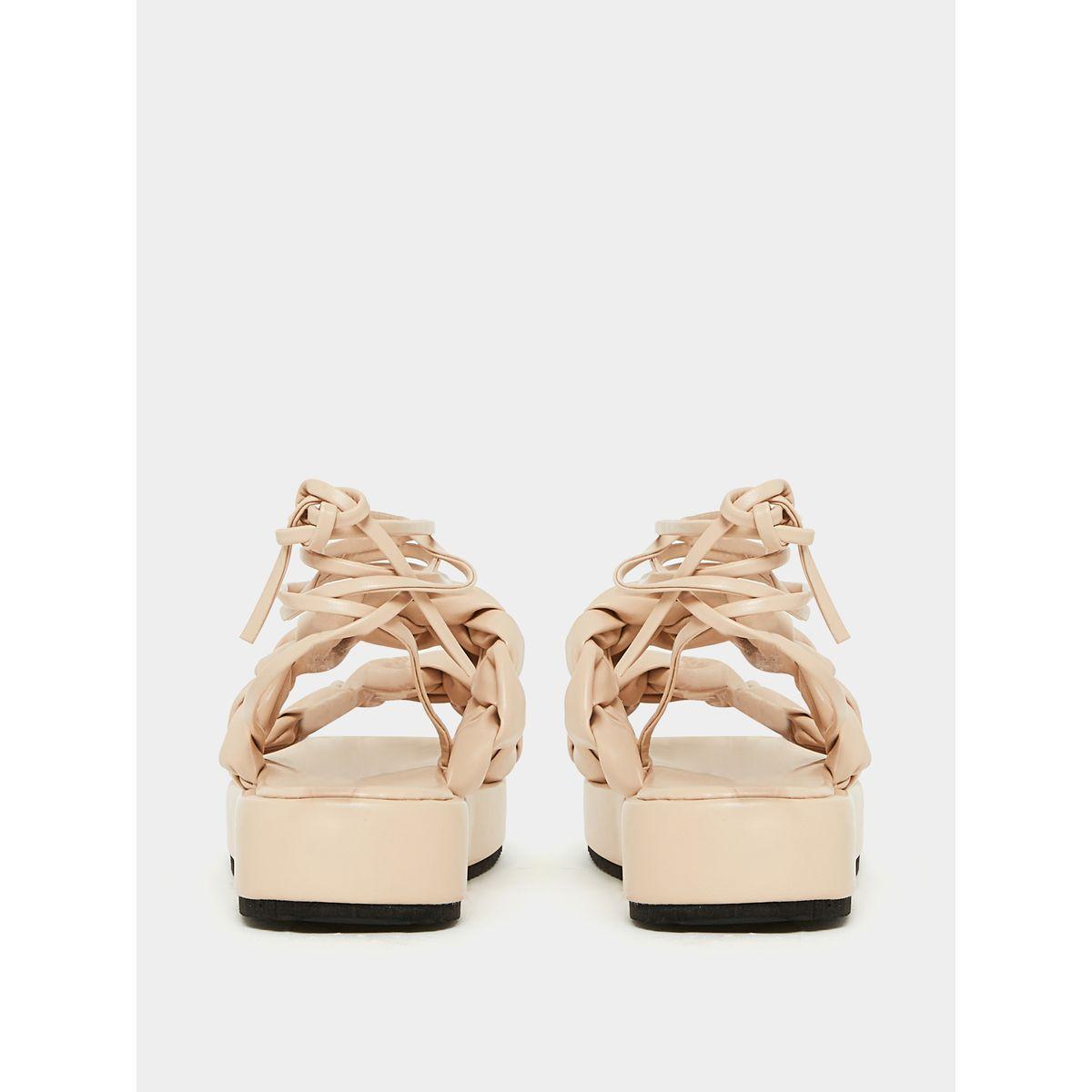Styli Braided Double Strap Gladiator Platform Sandal-women-shoes-sandals-flats-image-3