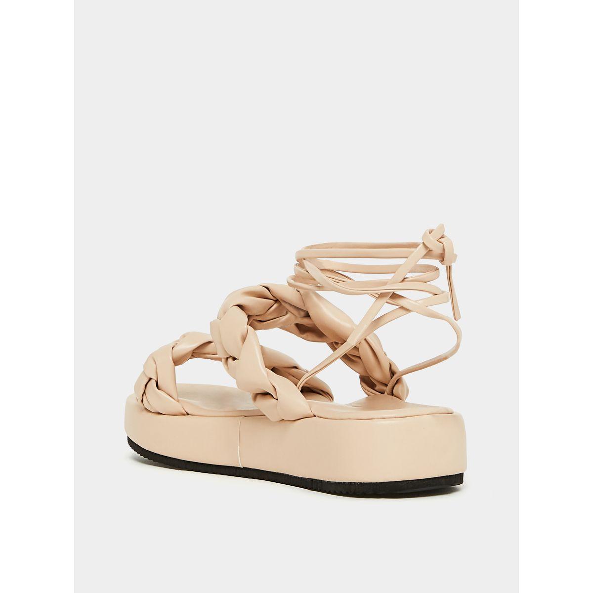 Styli Braided Double Strap Gladiator Platform Sandal-women-shoes-sandals-flats-image-4
