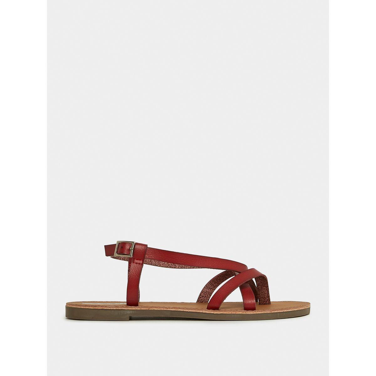 صندل فلات بسيور كروس مع سير كاحل-women-shoes-sandals-flats-image-6