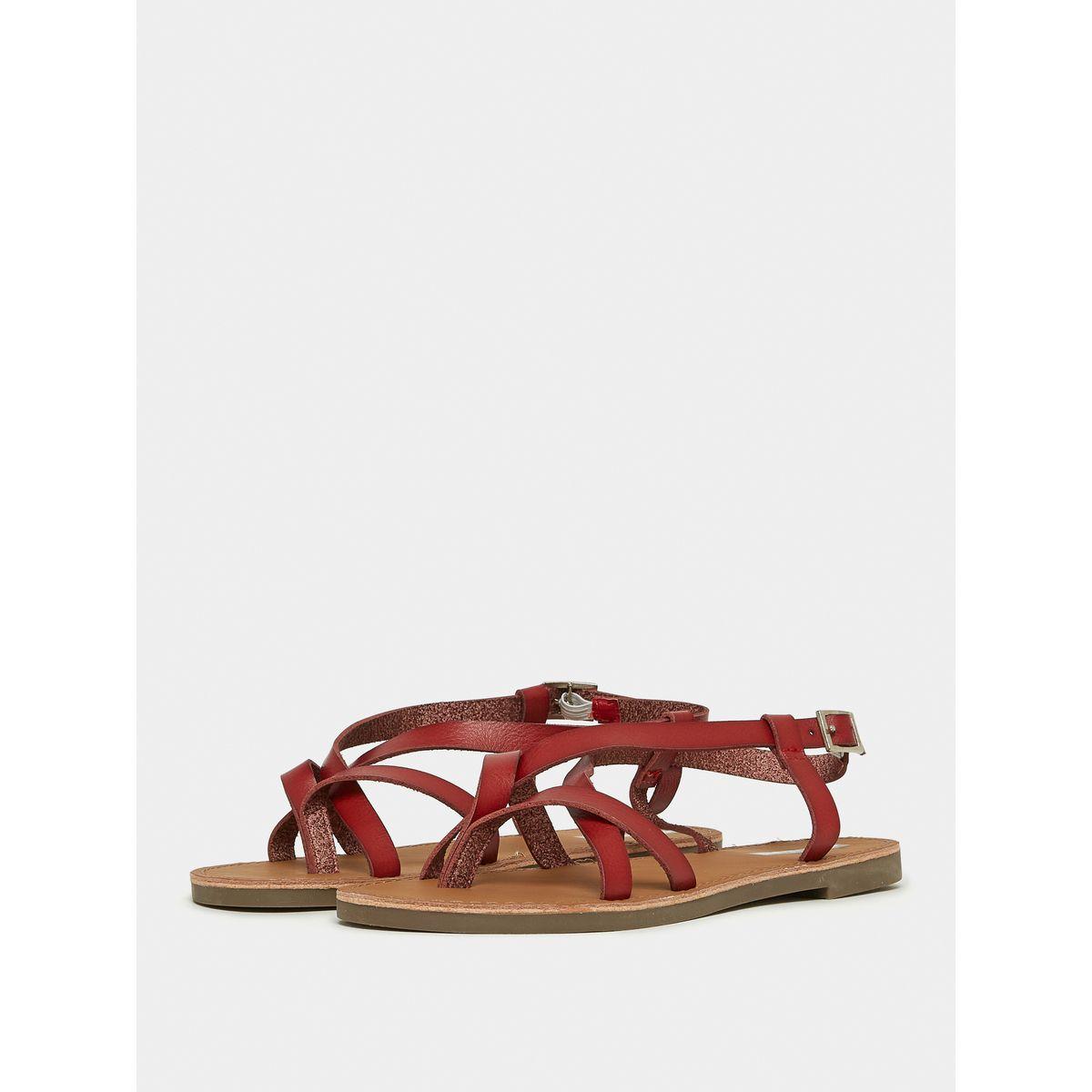 صندل فلات بسيور كروس مع سير كاحل-women-shoes-sandals-flats-image-5