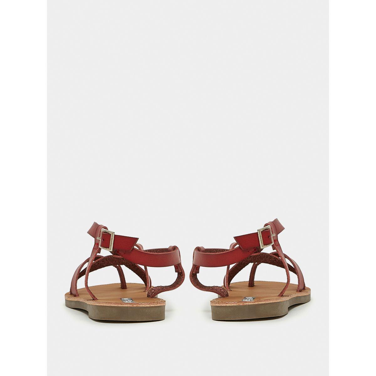 صندل فلات بسيور كروس مع سير كاحل-women-shoes-sandals-flats-image-3