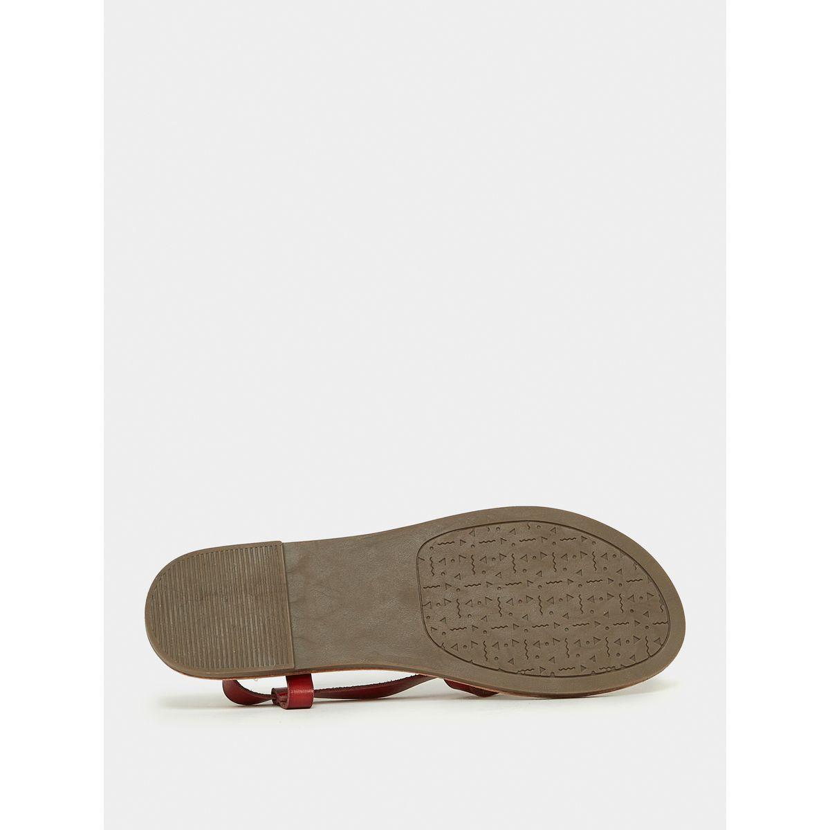 Styli Cross Strap Flat Sandal with Ankle Strap Closure-women-shoes-sandals-flats-image-7