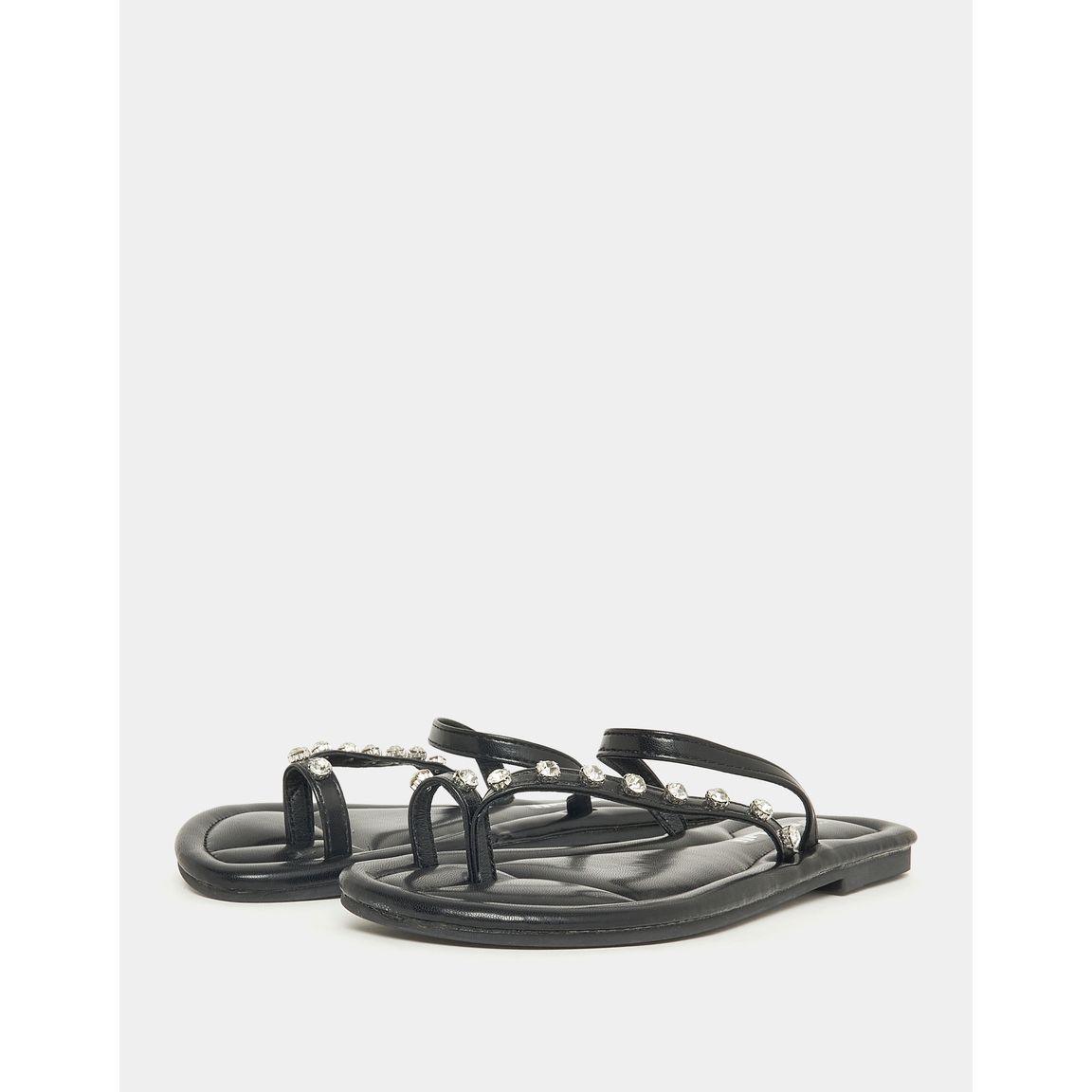 صندل فلات بسير منمق بالأحجار-women-shoes-sandals-flats-image-5