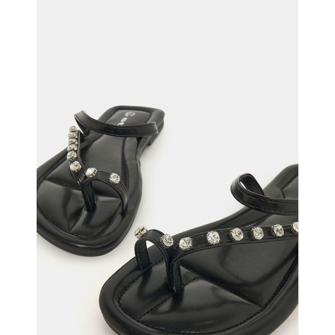 صندل فلات بسير منمق بالأحجار-women-shoes-sandals-flats-image-4