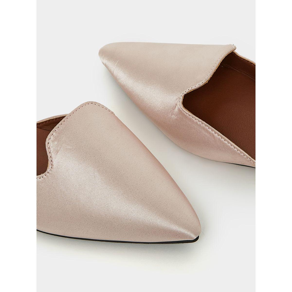 Styli Satin Embellished Double Ankle Strap Pointed Toe D'orsay Flat Sandal-women-shoes-heels-image-5