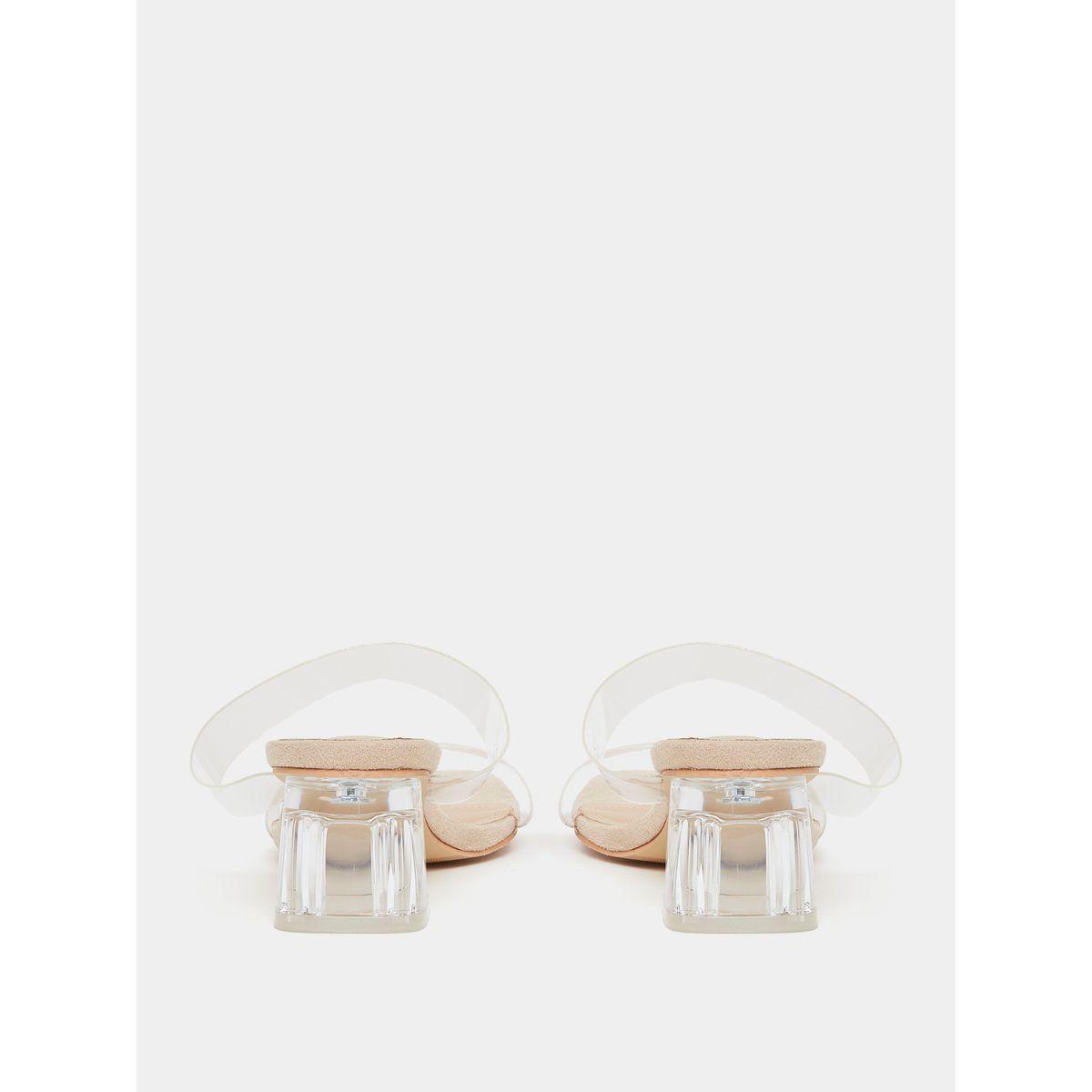 Styli Clear Double Strap Block Heel Sandals-women-shoes-heels-image-5