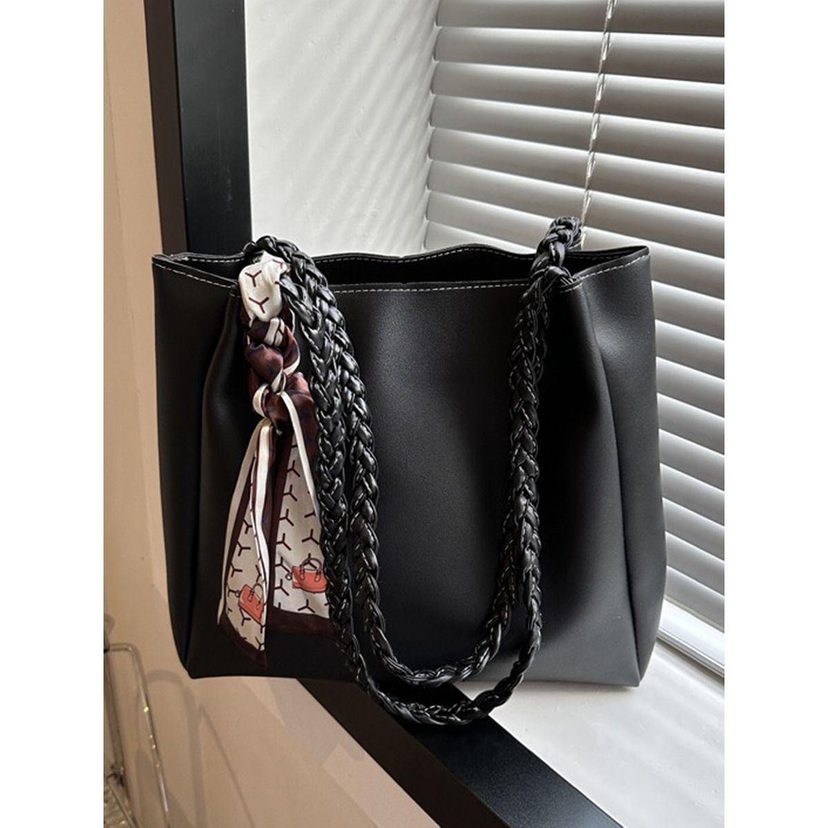 Styli Braided Strap Hobo Bag with Ribbon Detail-women-bagsandwallets-handbags-image-1