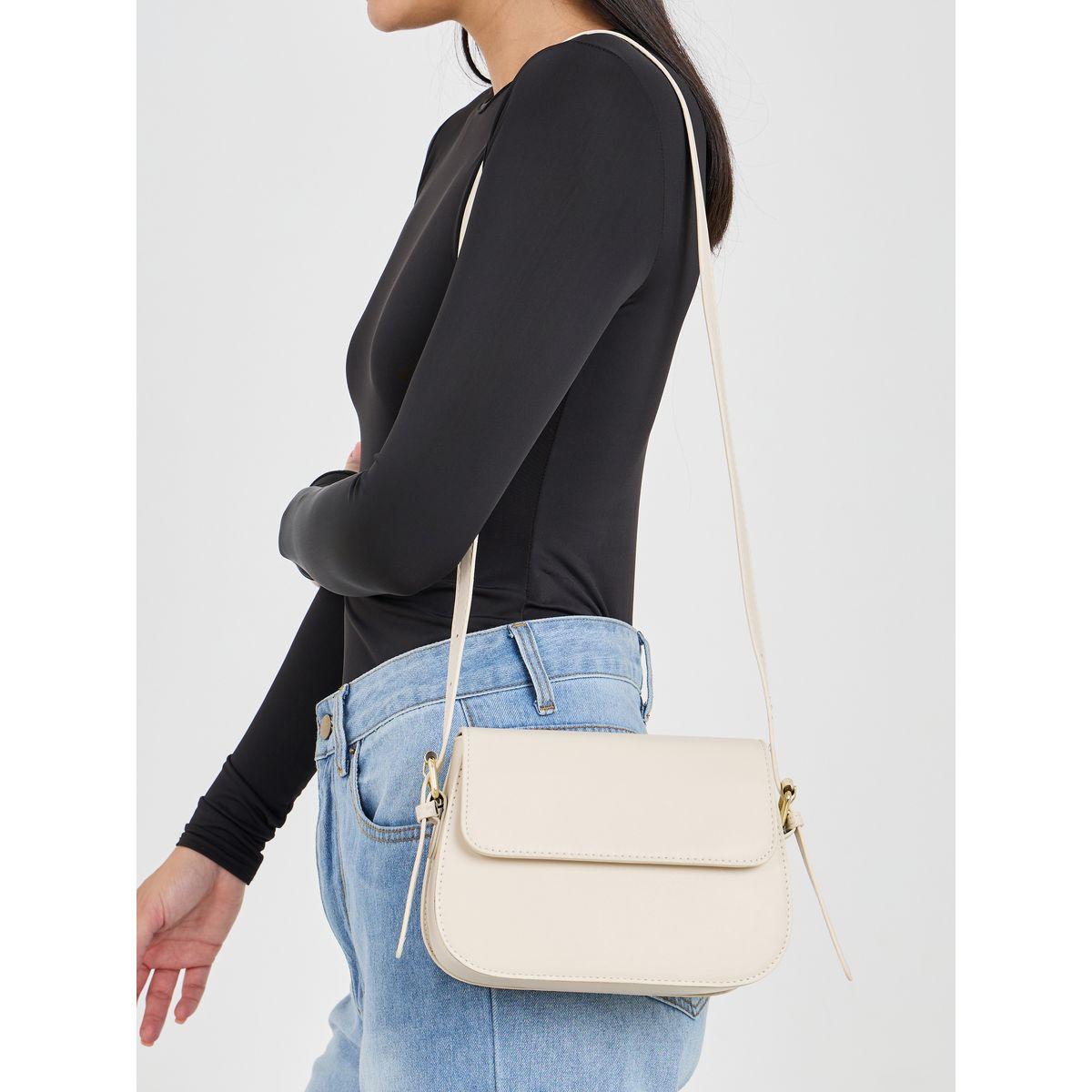Styli Stitch Detail Flap Shoulder Bag-women-bagsandwallets-handbags-image-4