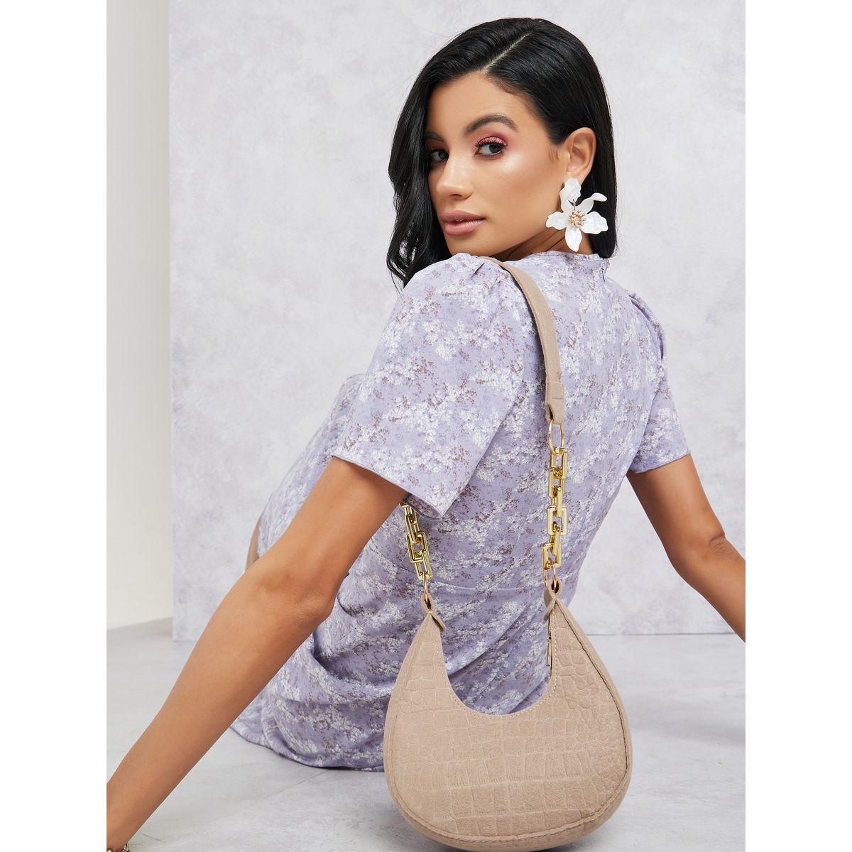 Styli Textured Big Chain Shoulder Bag-women-bagsandwallets-handbags-image-2